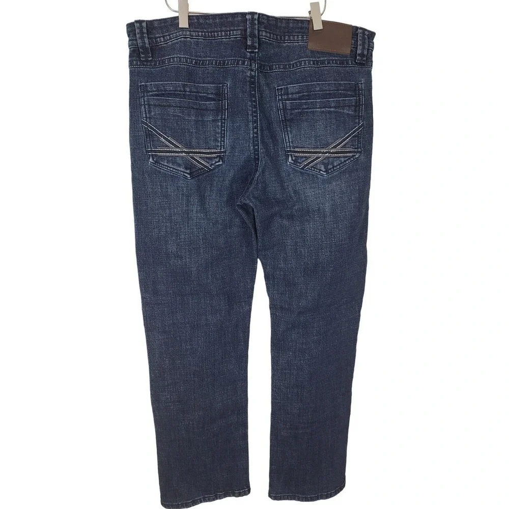 T.K. Axel Jeans 36X32 Mens Slim Bootcut High Rise Dark Wash Denim Bottoms